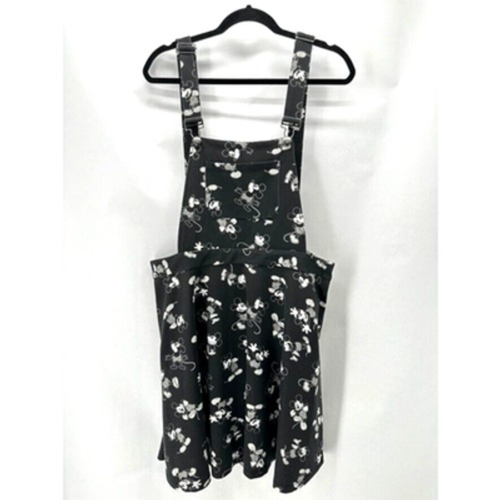 Hot Topic Her Universe Mickey Mouse Skirtall Size 1X‎ Disney Black Overall Skirt - Picture 2 of 11